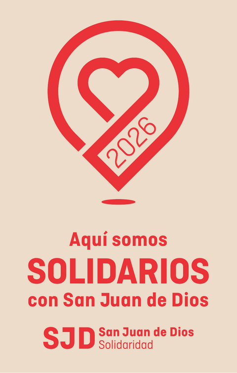 Distintivo Aquí somos solidarios con San Juan de Dios 2026 Aquí somos solidarios con San Juan de Dios 2026